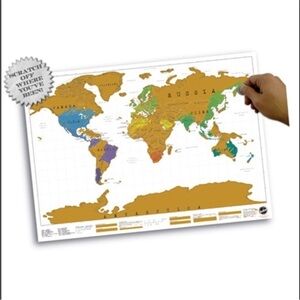 Brand new! Scratch Off World Map Original by Luckies of London (UK), large sz